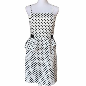 WHBM Strapless Polka Dot Peplum Dress NWT 🏷